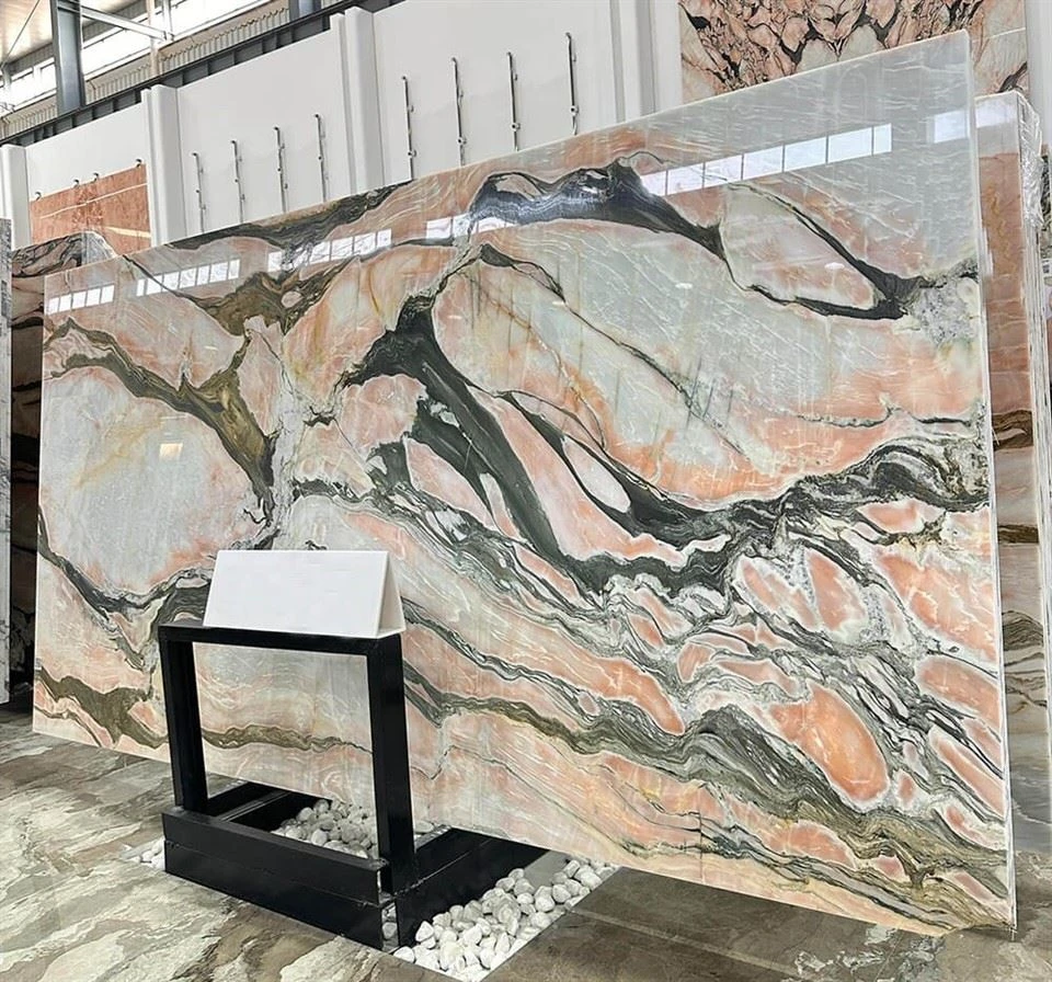 Bulgari pink marble slab