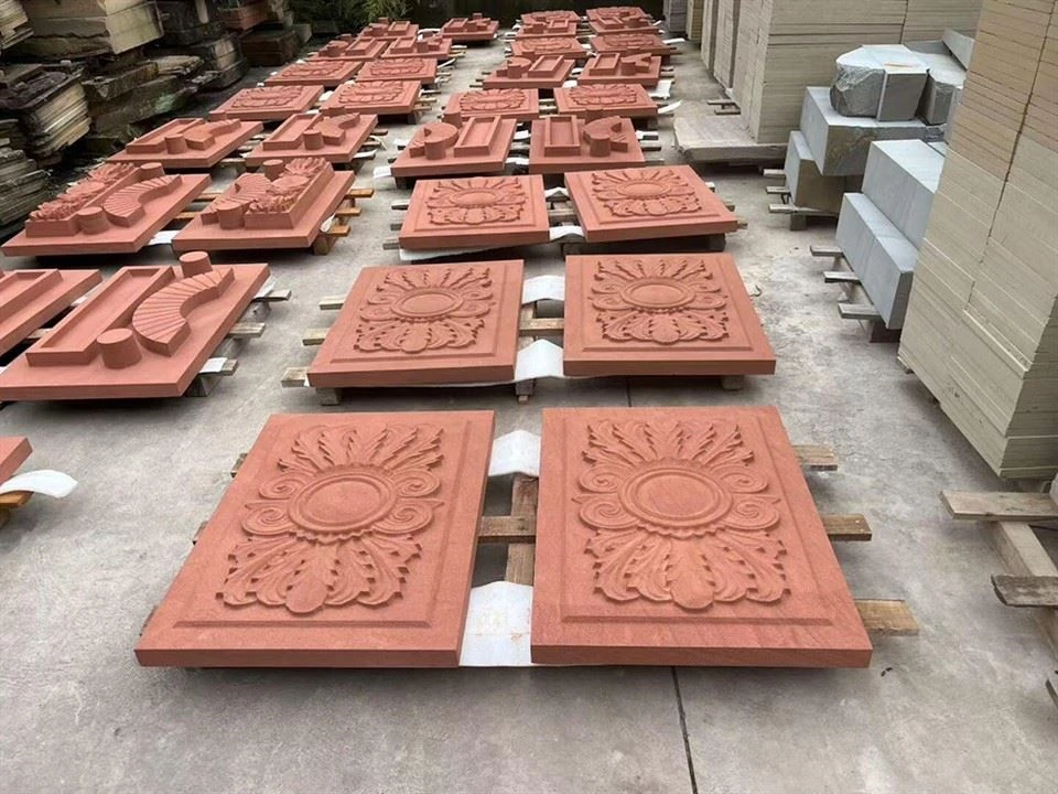 carved red sandstone carved red sandstone